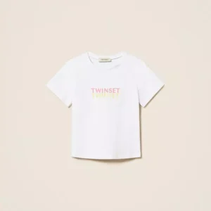 Тениска за момичета Twinset с многоцветно лого
